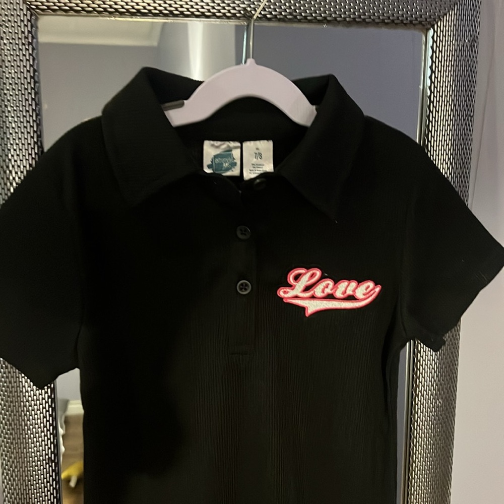3/15🌈🌈Extremely Me “Love” Polo-Style Girl’s Dress - Picture 3 of 6